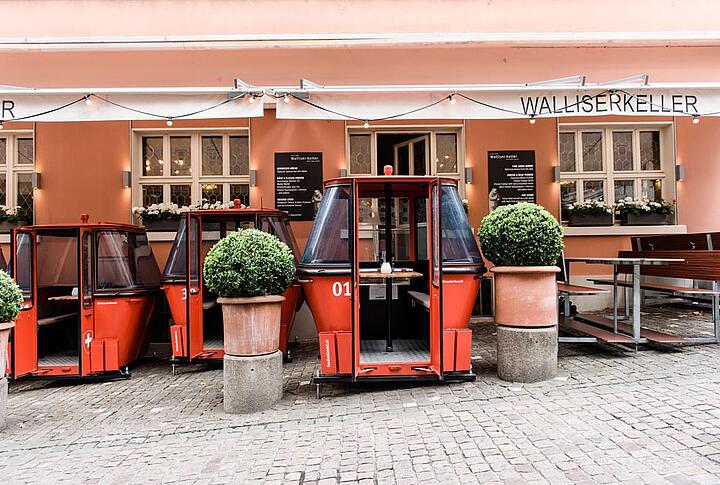 Fondue Gondel im Walliser Keller in Zürich